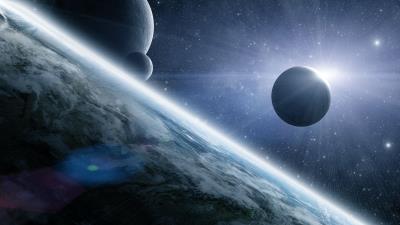 Planet flash light 4k wallpaper