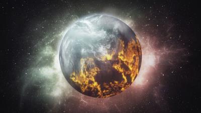 Planet shine atmosphere 4k wallpaper