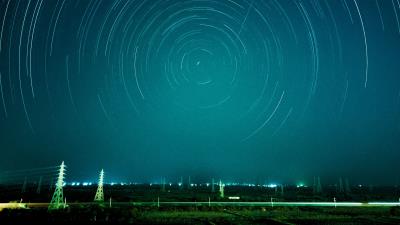 Sky stars polarization 4k wallpaper