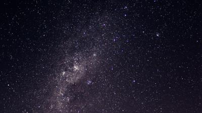 Starry sky galaxy milky way glitter night 4k wallpaper