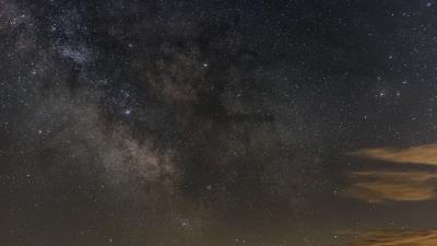 Starry sky galaxy sky night brown 4k wallpaper