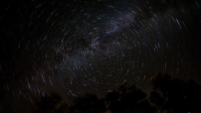 Starry sky space blur 4k wallpaper