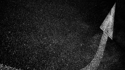 Arrow asphalt bw 4k wallpaper