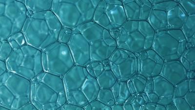 Bubbles water blue 4k wallpaper