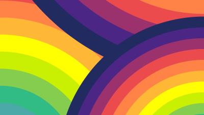 Circles colorful rainbow 4k wallpaper