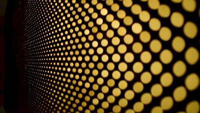 Circles wall yellow 4k wallpaper