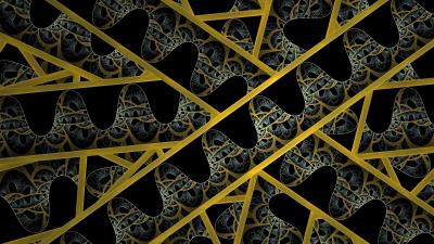 Fractal lines waves 4k wallpaper