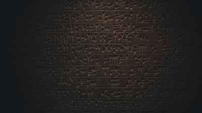Hieroglyphs inscription wall 4k wallpaper