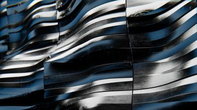 Metal iron waves 4k wallpaper