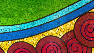 Mosaic colorful patterns 4k wallpaper
