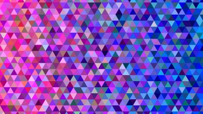 Mosaic pixels triangles 4k wallpaper
