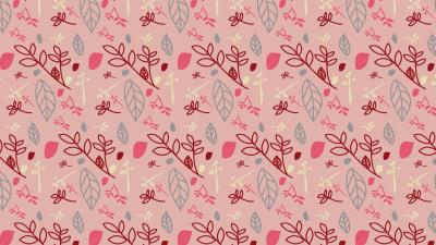 Pattern branches leaves 4k wallpaper