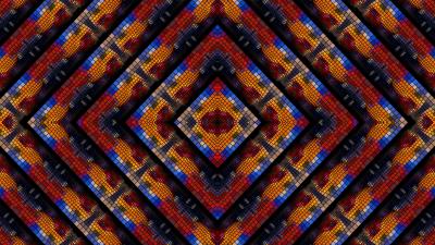 Pattern kaleidoscope mosaic 4k wallpaper