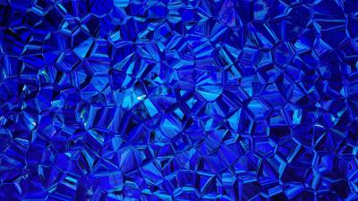 Polygons triangles blue prismatic 4k wallpaper