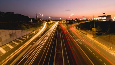 Road lines long exposure 4k wallpaper