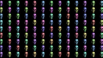 Skull colorful texture 4k wallpaper