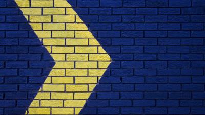 Wall brick arrow 4k wallpaper