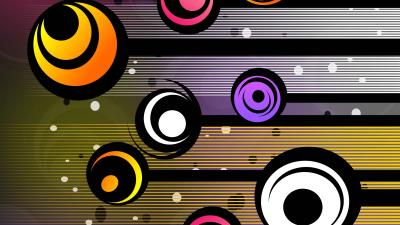 Circles patterns colorful 4k wallpaper