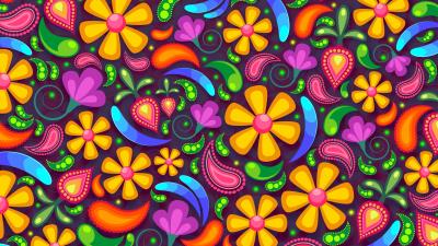 Flowers art colorful 4k wallpaper
