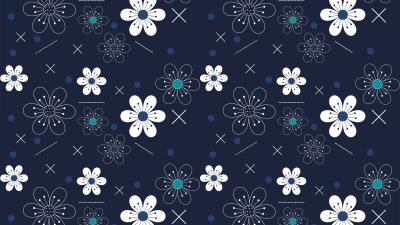 Flowers patterns shapes 4k wallpaper