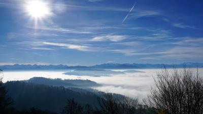 Zurich switzerland mountain fog 4k wallpaper