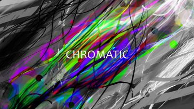 Chromatic words inscription 4k wallpaper