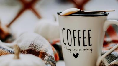 Coffee mug inscription 4k wallpaper