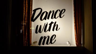 Dance with me words inscription 4k wallpaper