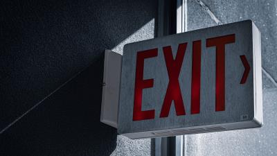Exit pointer sign 4k wallpaper