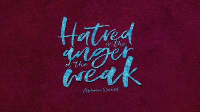 Hate inscription quote 4k wallpaper