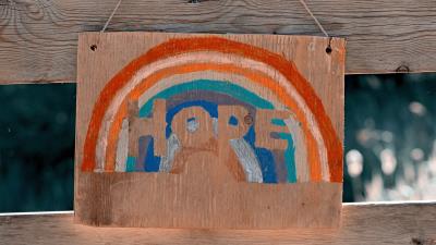 Hope inscription word 4k wallpaper