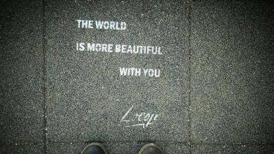 Inscription asphalt quote 4k wallpaper