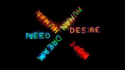 Inscriptions letters neon colorful 4k wallpaper