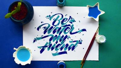 Lettering words text 4k wallpaper