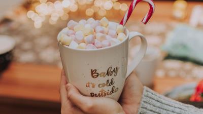 Mug inscription marshmallows 4k wallpaper