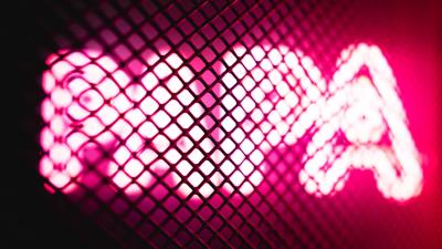 Papa neon grid 4k wallpaper