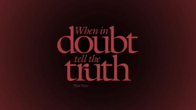 Quote doubt truth 4k wallpaper