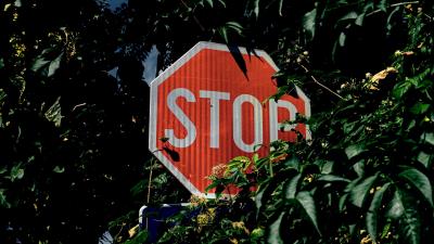 Sign stop caution 4k wallpaper