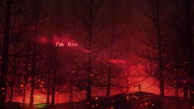 Text glow sparks 4k wallpaper