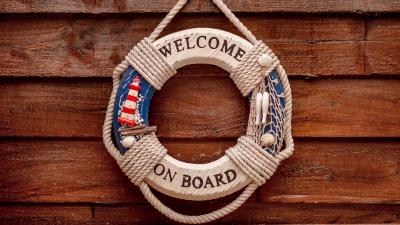 Welcome inscription circle 4k wallpaper