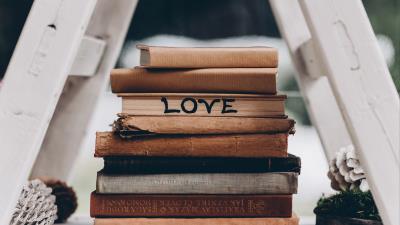 Words love books 4k wallpaper