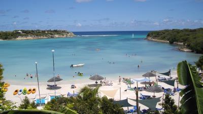 Tropics beach palm trees 4k wallpaper