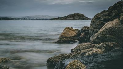 Victor harbor australia kamni bereg 4k wallpaper