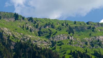 Village buildings rocks 4k wallpaper