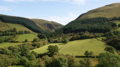 Wales britain landscape valley hill 4k wallpaper