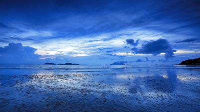 Water horizon sky 4k wallpaper