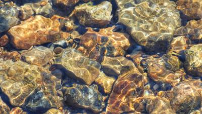 Water stones transparent 4k wallpaper