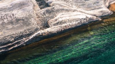 Water stones waves 4k wallpaper