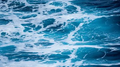 Water waves foam 4k wallpaper