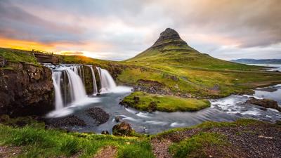 Waterfall river nature 4k wallpaper